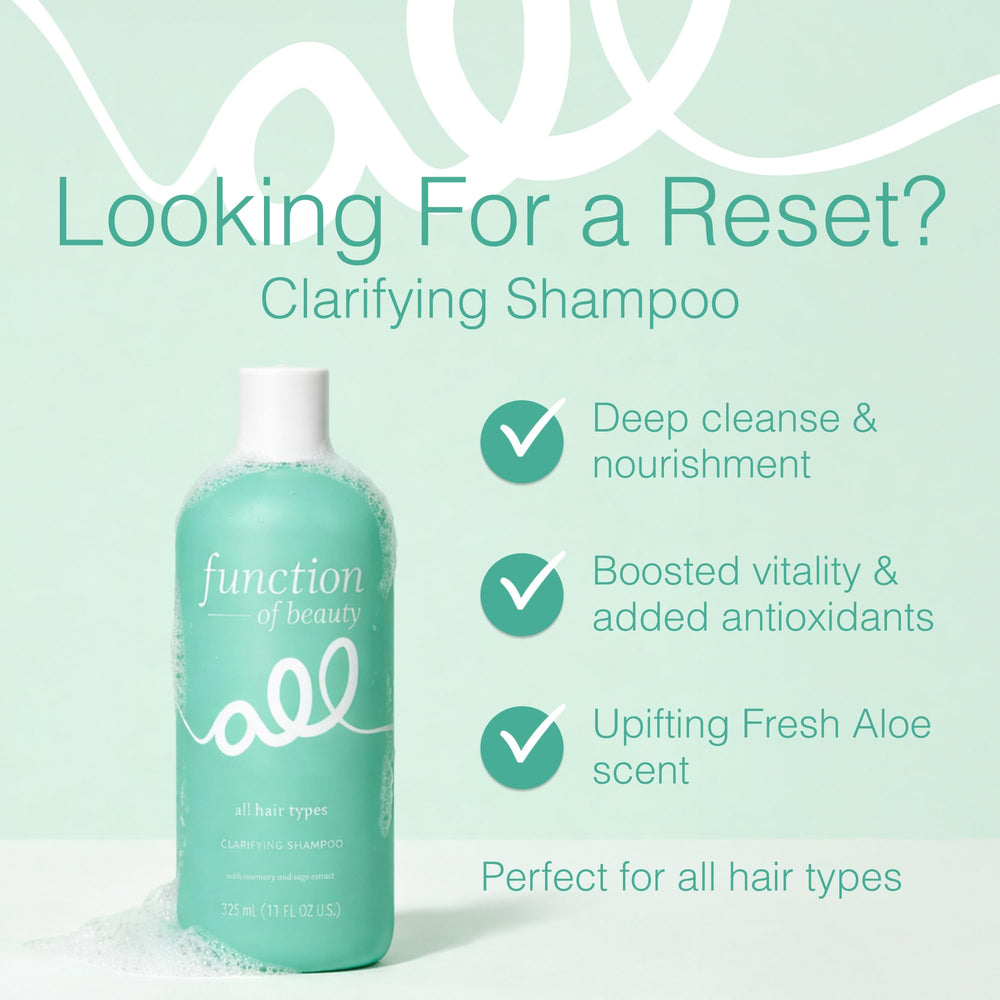 Function of Beauty label close-up highlighting ingredients and easy-pump benefit