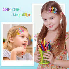 Funtopia clip secured in girl's hair demonstrating secure all-day hold