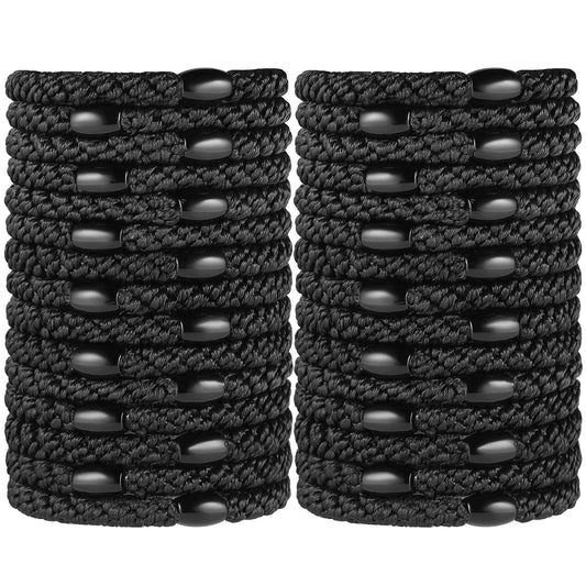 Funtopia front packaging showing 30 black hair ties and convenience