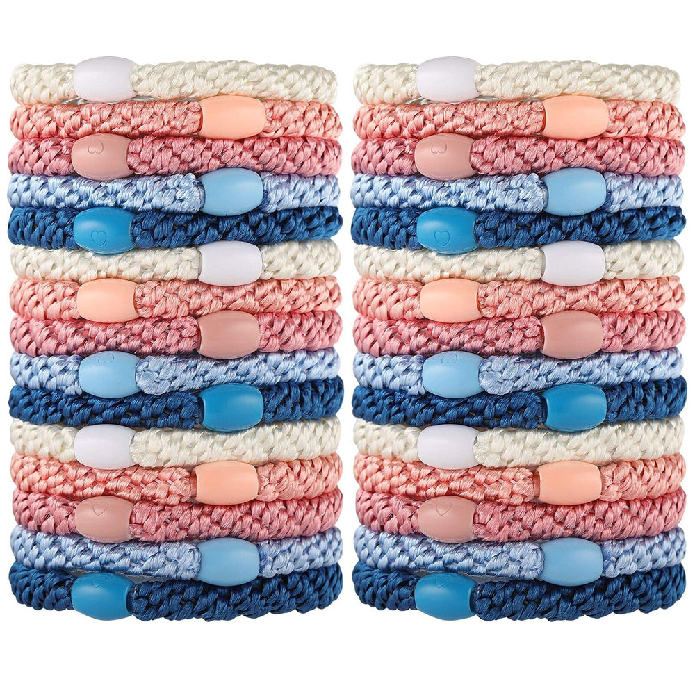 Funtopia front pack multicolor hair ties showing all five colors and quantity benefit