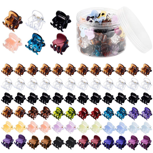 Funtopia front packaging showing 72 mini hair clips and storage box for easy access