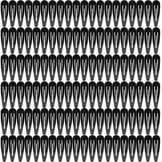 Funtopia front packaging showing 120 black metal snap hair clips for convenience