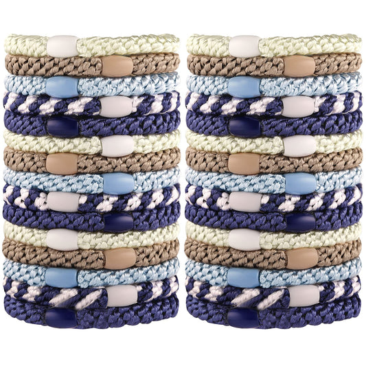 Funtopia front packaging showing 30 mixed color hair ties and product benefits