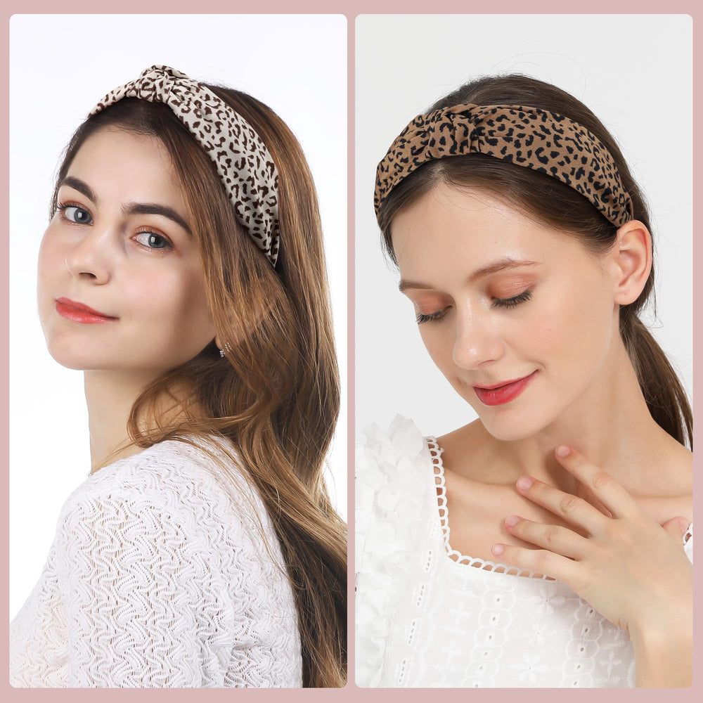 Funtopia close-up of leopard print headband highlighting pattern and trendy contrast