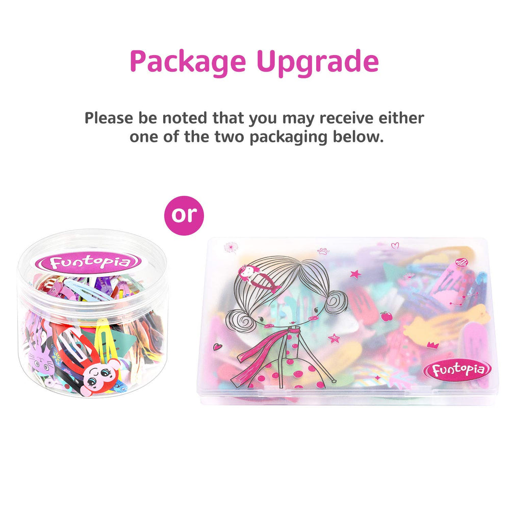 Funtopia clips spilling from schoolbag portraying convenience and on-the-go touchups