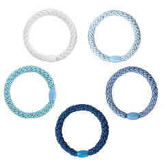 Funtopia hair bands next to ruler showing stretch and size capacity