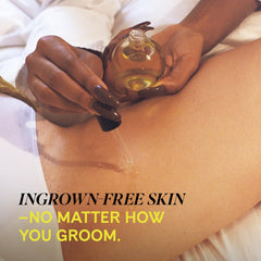 Close-up of Fur oil texture on skin demonstrating quick absorption and non-greasy finish
