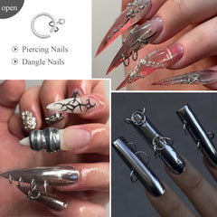 furtherpretty tweezer placing an open ring on a nail for precision application benefit