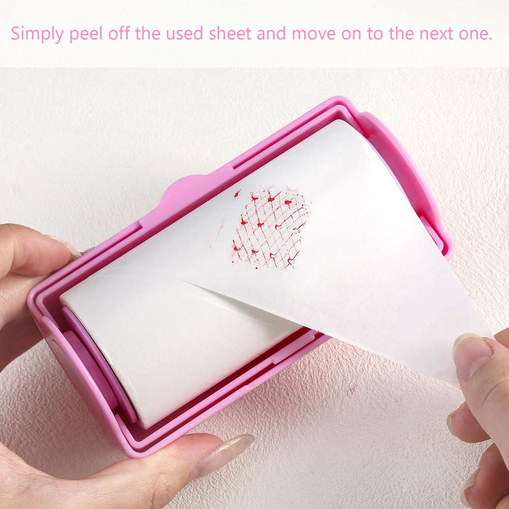 furtherpretty stamper pressing on adhesive sheet for quick polish removal