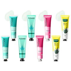 Fusang front packaging showing eight travel-size aloe gel tubes for easy hydration