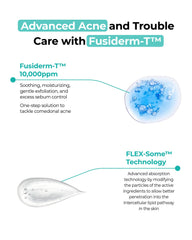 FUSIDYNE drop of toner on skin showing lightweight texture and fast absorption benefit