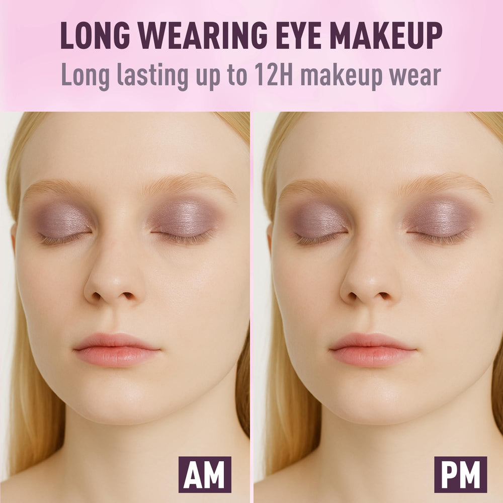 FV model wearing amethyst shimmer on eyelid showing luminous finish benefit