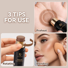 FV contour stick arm swatch showing pigmentation and buildable coverage
