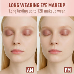 FV applying rose shimmer to eyelid for instant luminous eye color