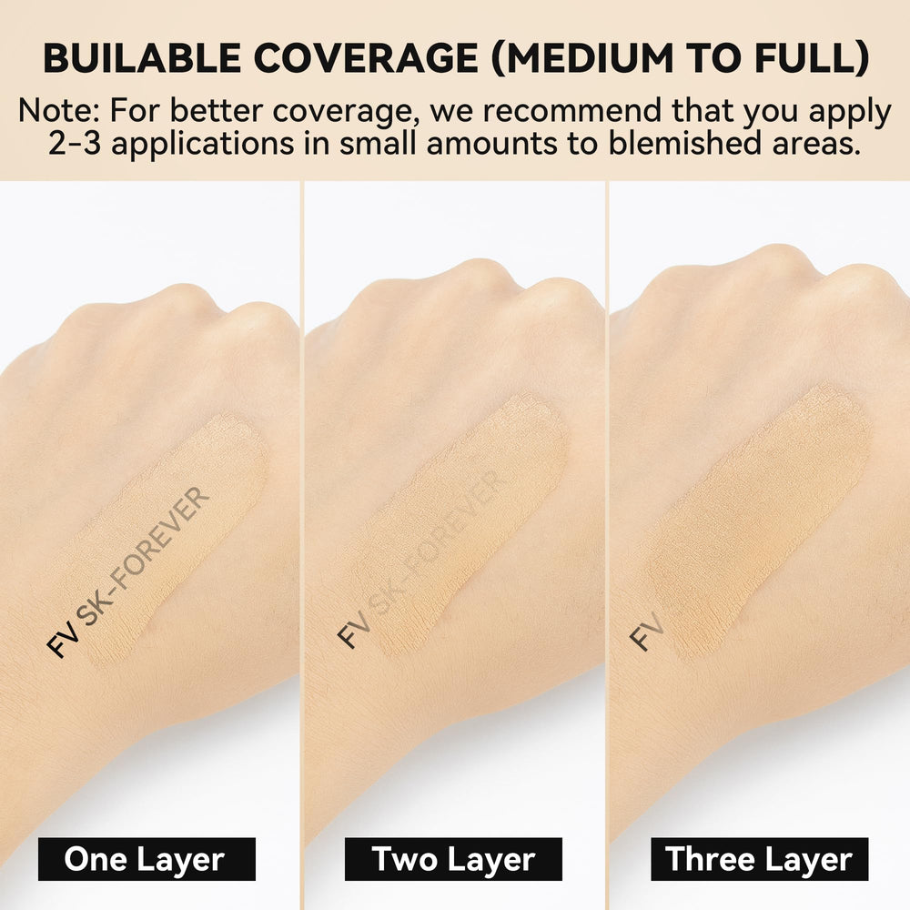 FV 30g foundation held in hand illustrating true product size