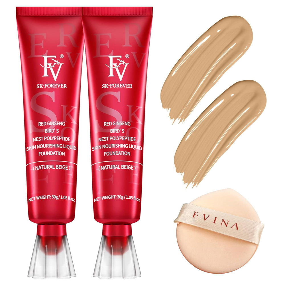 FV front bottle Natural Beige showing packaging and lasting finish benefit