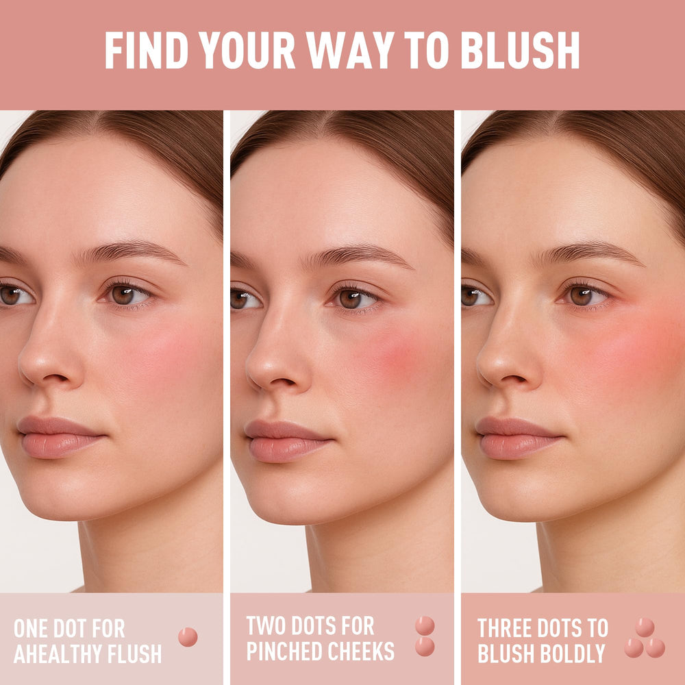FV liquid blush honey before and after wear comparison demonstrating long-lasting vibrancy