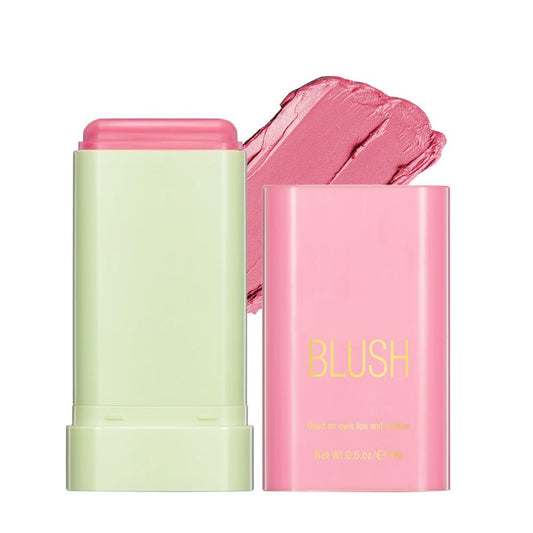 FYEBOO front view of closed blush stick showing compact design and portability