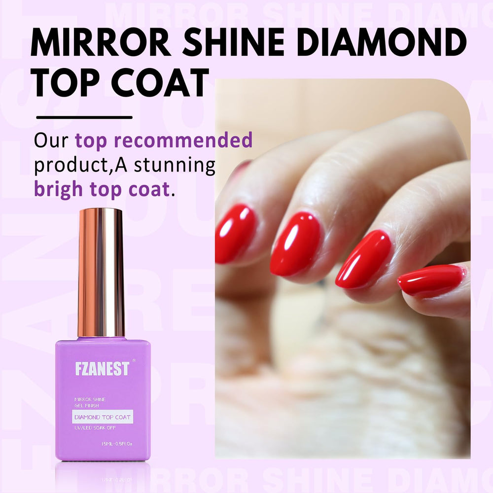 FZANEST clear bottle close-up highlighting glassy gel texture