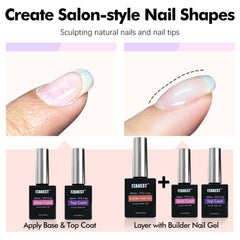 FZANEST cured nails displaying high-gloss finish and long-wear protection benefit