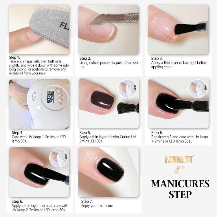 FZANEST manicure scene on table showing natural-looking, professional results