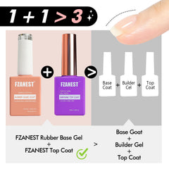 FZANEST rubber base gel texture close-up demonstrating smooth self-leveling