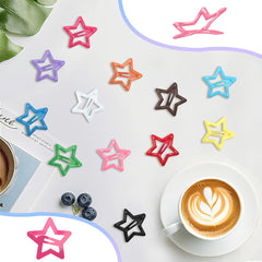 FZWONVUC star clip securing short thin hair at the temple for tidy styling