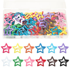 FZWONVUC front pack of 64 star snap clips showing colors and count for convenience