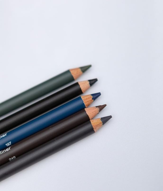 Gabriel Cosmetics navy eyeliner ingredients label highlighting natural mineral ingredients