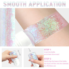 GADMLURY chunky mermaid sequins closeup showing iridescent color-shift sparkle