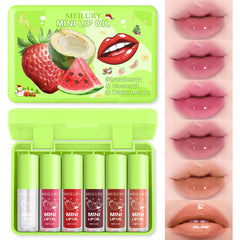 GADMLURY front packaging showing six mini lip oils, perfect for gifting