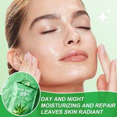 GADMLURY label and ingredient list emphasizing 99% pure aloe vera content