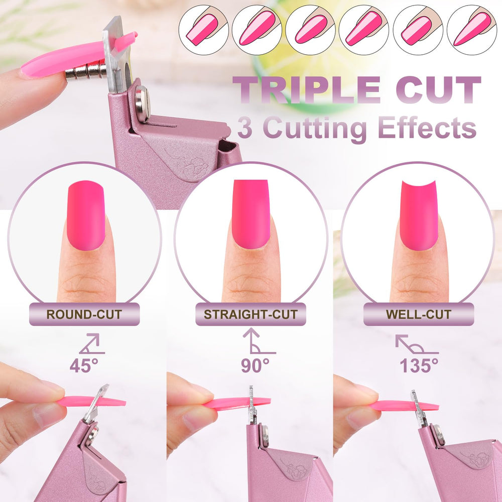 GA&EN clipper held at angle demonstrating three-angle cutting versatility benefit