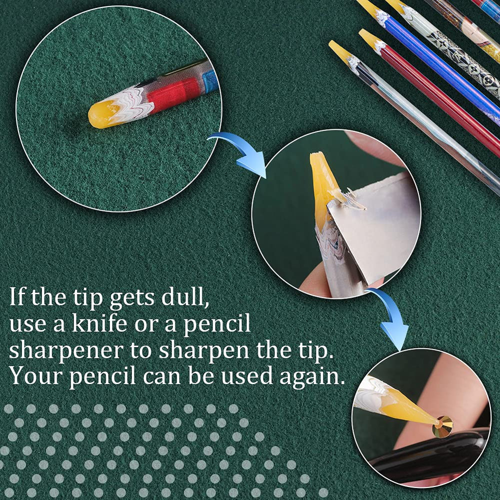 GA&EN pencil held in hand showing 8.75-inch length for extended reach