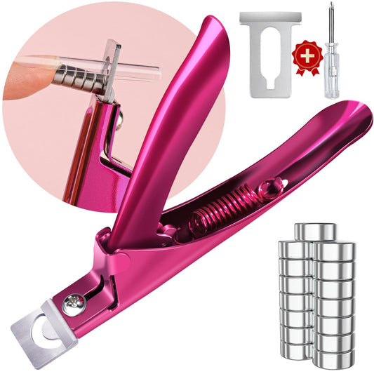 GA&EN front view of violet red clipper showing ergonomic handle and design benefits