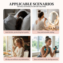 GALAGLIMMER black and white scrunchies paired with outfits for versatile styling benefit