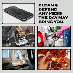 Game Face XL wipe beside a smartphone shows large size for efficient cleaning