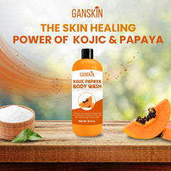 Ganskin on shower shelf styled in bathroom for daily routine benefit