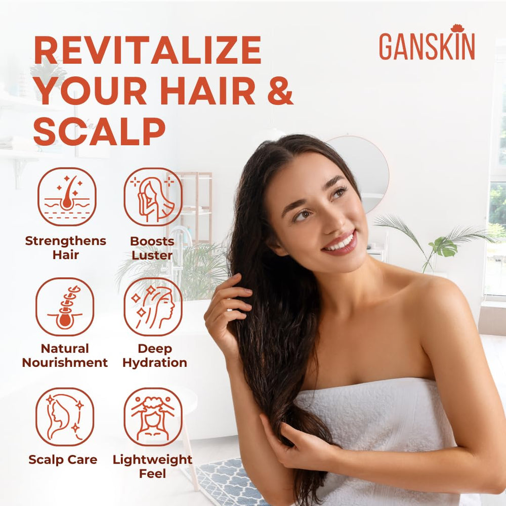 Ganskin lifestyle shot of family using shampoo for shared freshness
