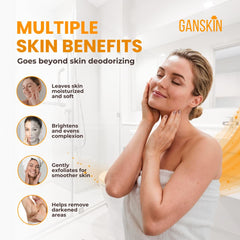 Ganskin persimmon body wash creamy texture close-up for gentle hydration