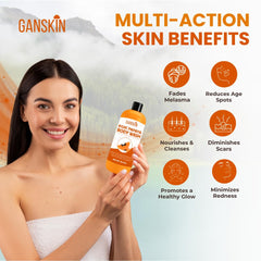 Ganskin close-up foam texture revealing creamy lather and gentle cleanse
