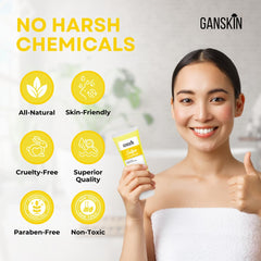 Ganskin sulfur soap on bathroom shelf in lifestyle scene suggesting daily use