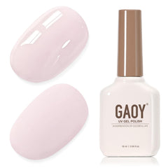 GAOY bottle front view showing 2082 Barely Pink and usable volume