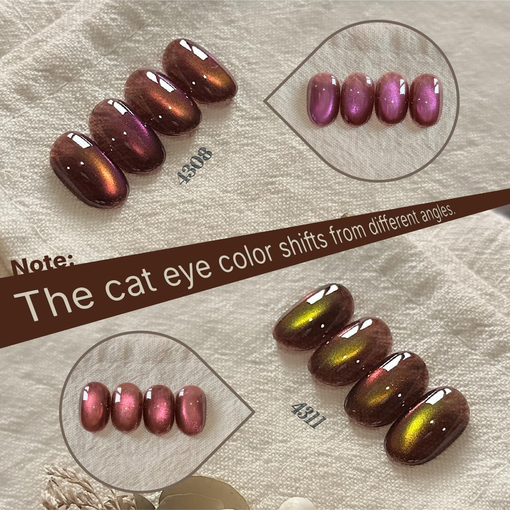 GAOY application with magnet over nail, creates reflective stripe before curing