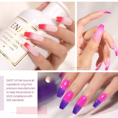 GAOY application in salon with UV lamp showing quick 60s cure benefit