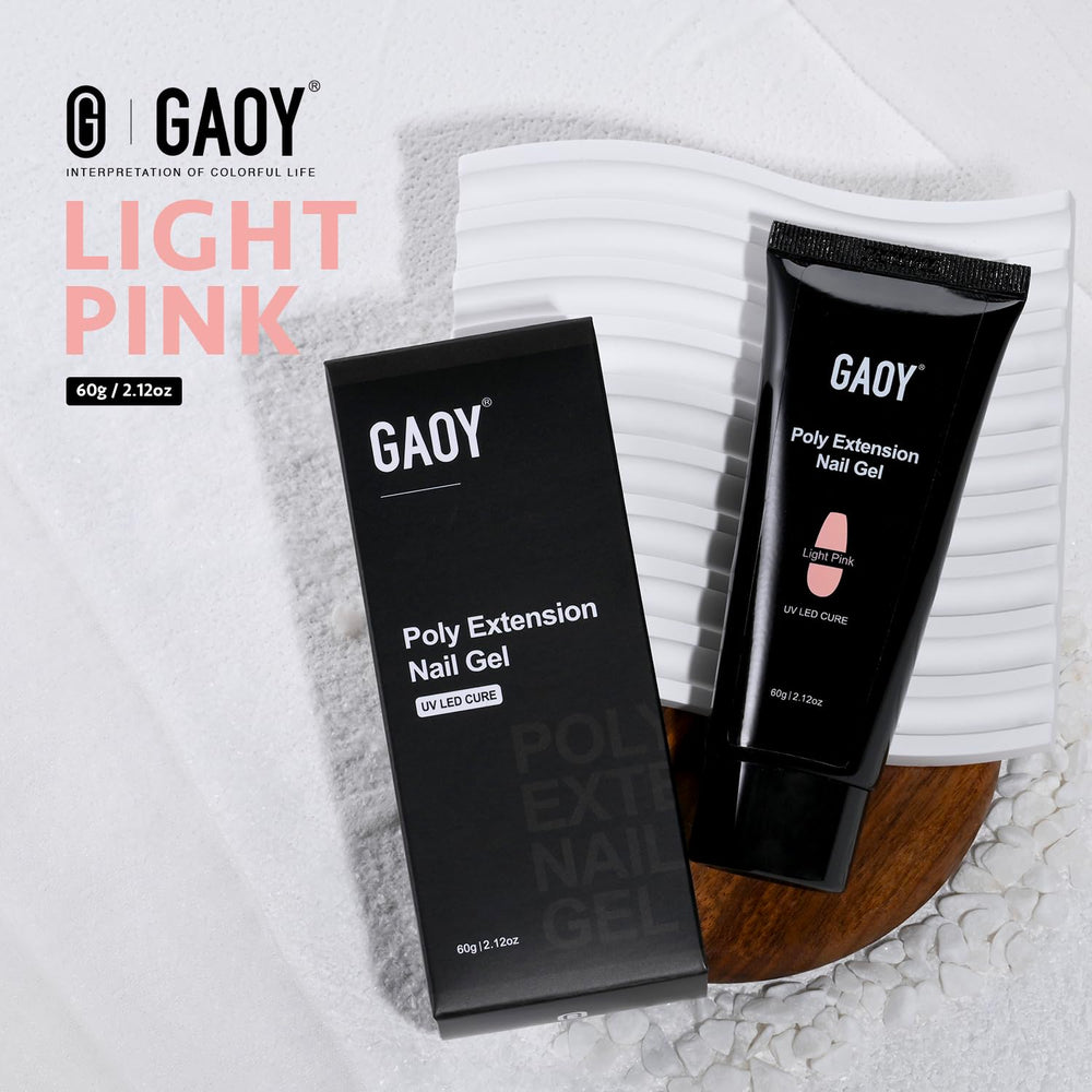 GAOY before and after extension set showing improved nail length and natural look