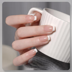 GAOY black gel swatch on nail tip showing rich opacity and bold contrast