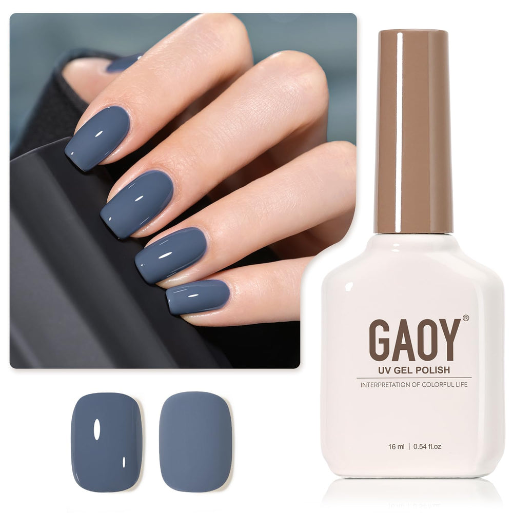 GAOY front bottle view showing vibrant Blue Borealis color and clear label