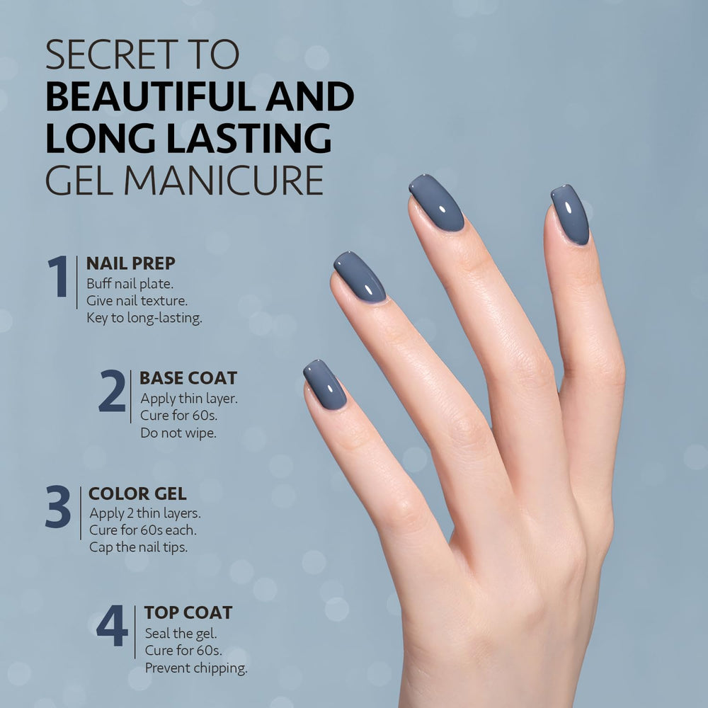 GAOY applied on nails during LED lamp cure for at-home manicure benefit