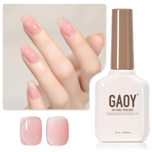 GAOY front bottle view showing 16ml volume and neutral peach shade benefit
